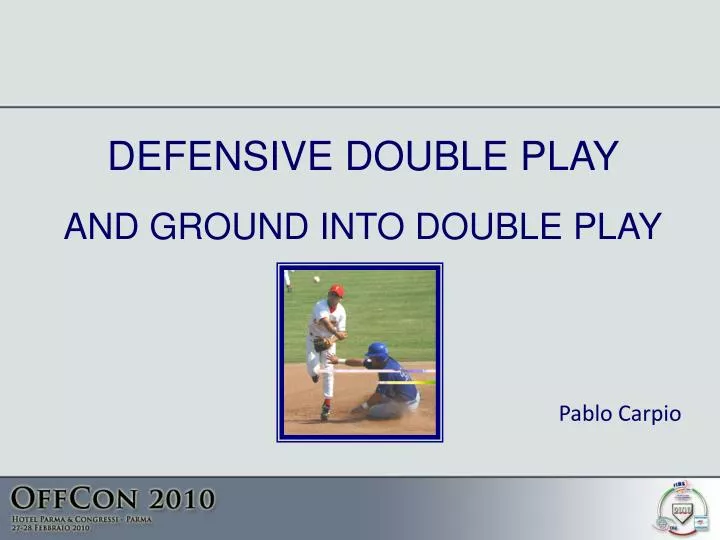 defensive double play and ground into double play