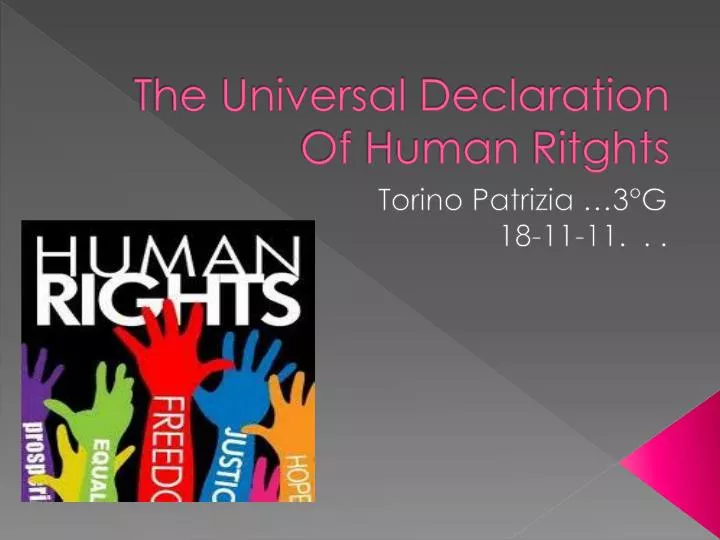 the universal declaration of human ritghts