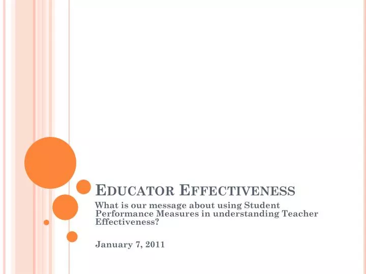 educator effectiveness