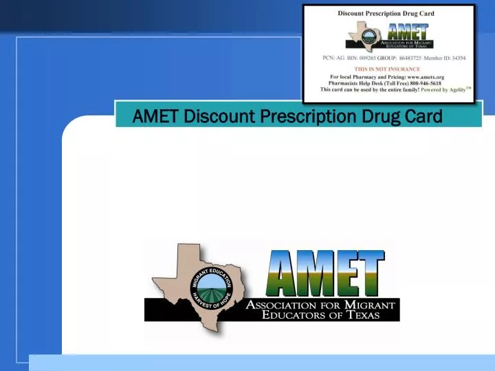 amet discount prescription drug card