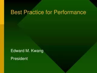 Best Practice for Performance