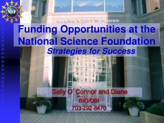 Funding Opportunities at the National Science Foundation