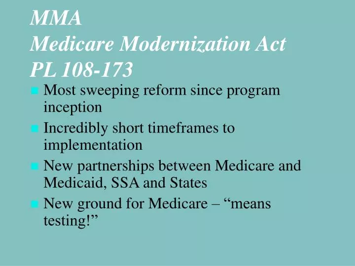 mma medicare modernization act pl 108 173