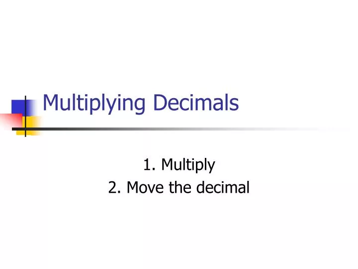 multiplying decimals