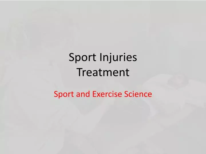 sport injuries treatment
