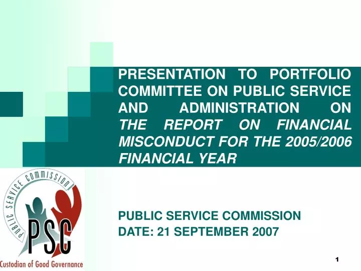 public service commission date 21 september 2007