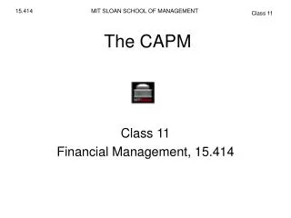 The CAPM