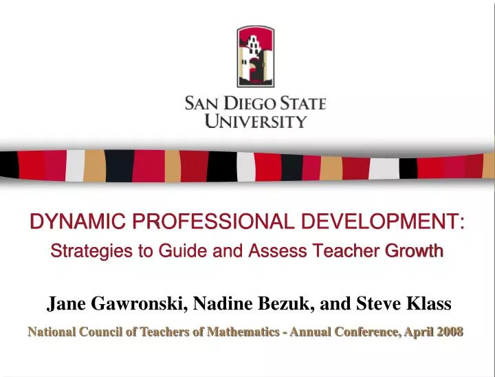 dynamic professional development strategies to guide and assess teacher growth