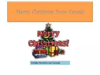 Merry Christmas from Canada