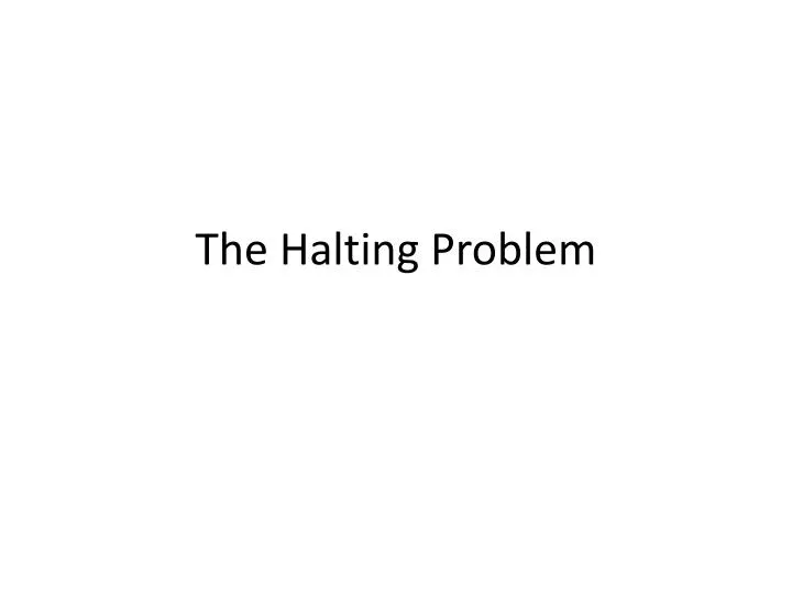 the halting problem