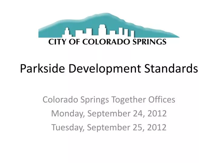 parkside development standards