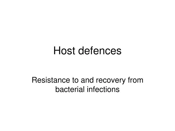 host defences