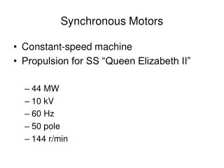 Synchronous Motors