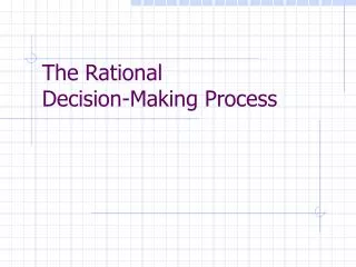 The Rational Decision-Making Process