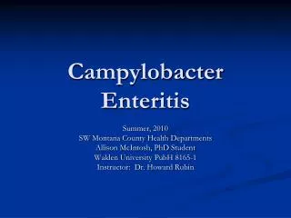 Campylobacter Enteritis