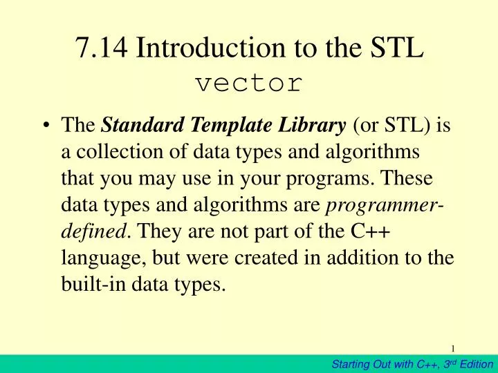 7 14 introduction to the stl vector