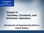 PPT - Chapter 4: Basic C Operators PowerPoint Presentation, free ...