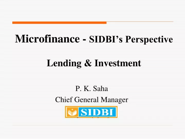 microfinance sidbi s perspective lending investment