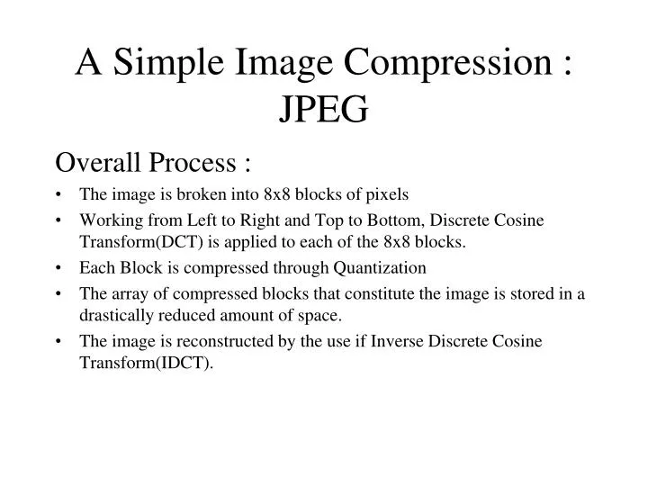 a simple image compression jpeg