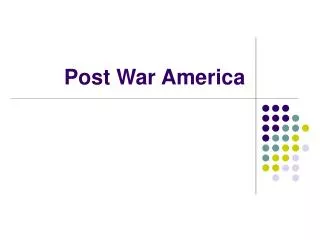 Post War America