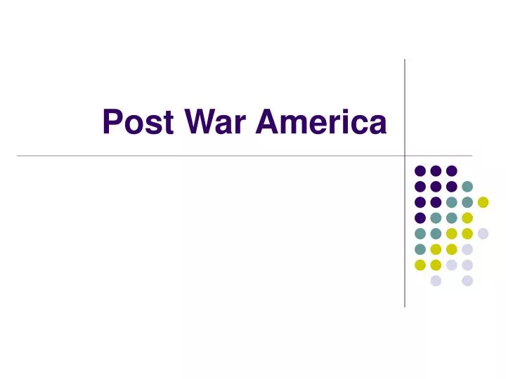 post war america