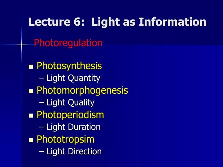 lecture 6 light as information