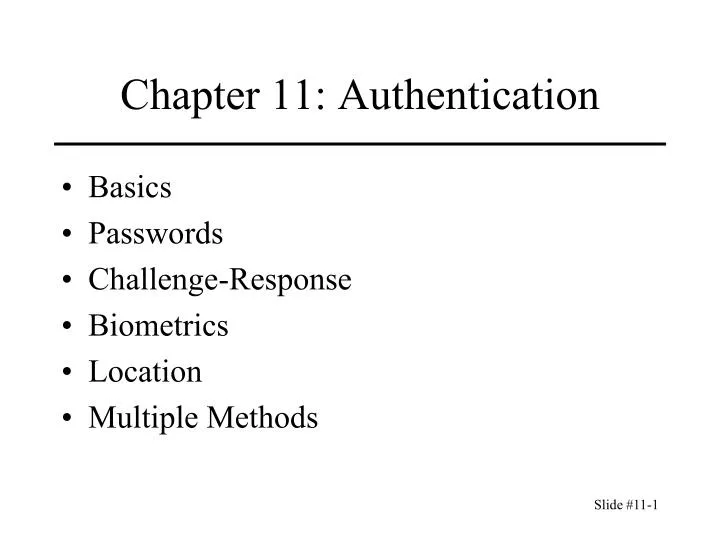 chapter 11 authentication