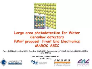 Large area photodetection for Water Cerenkov detectors PMm 2 proposal: Front End Electronics MAROC ASIC