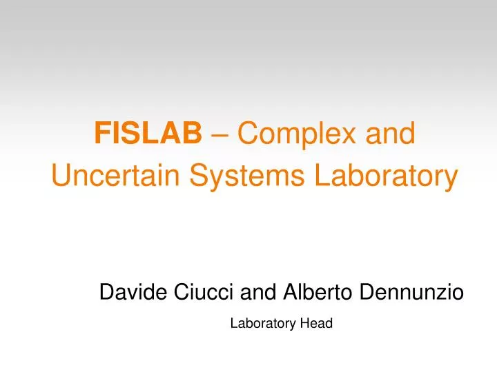 davide ciucci and alberto dennunzio laboratory head