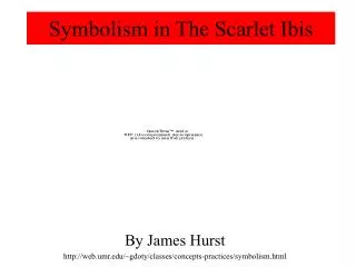 Symbolism in The Scarlet Ibis