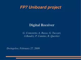 FP7 Uniboard project