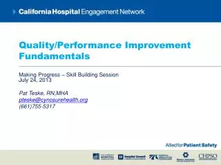 Quality/Performance Improvement Fundamentals