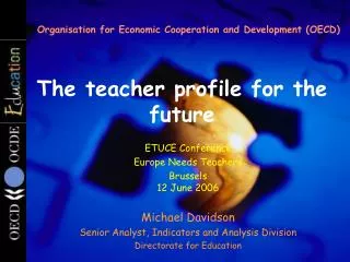 The teacher profile for the future