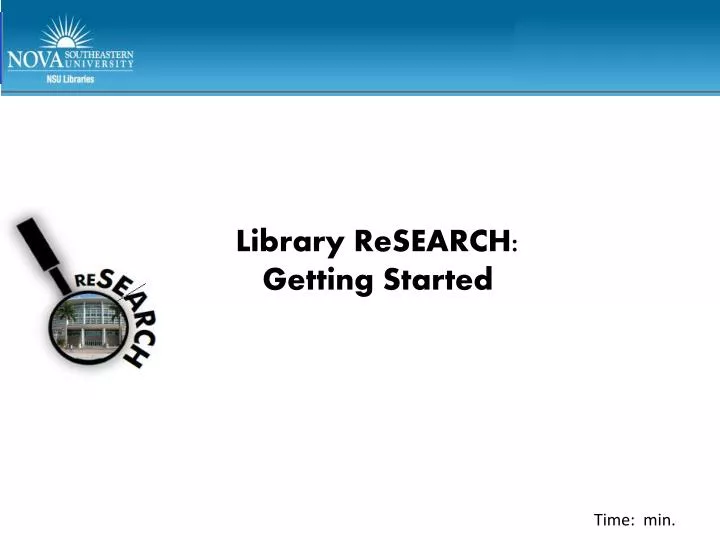 library research getting started