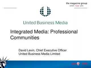 Integrated Media: Professional Communities