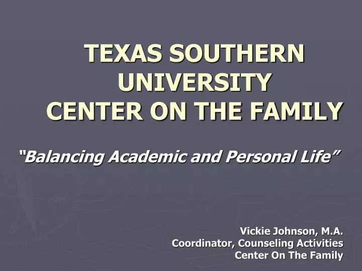 texas southern university center on the family