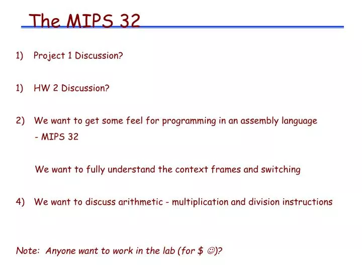the mips 32