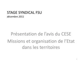 stage syndical fsu d cembre 2011