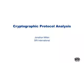 Cryptographic Protocol Analysis