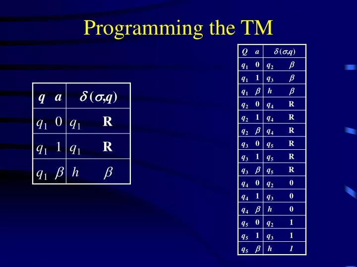 programming the tm