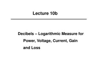 Lecture 10b