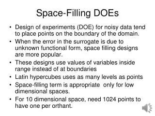 space filling does