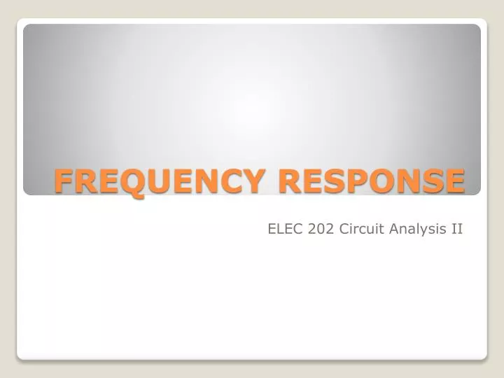 frequency response