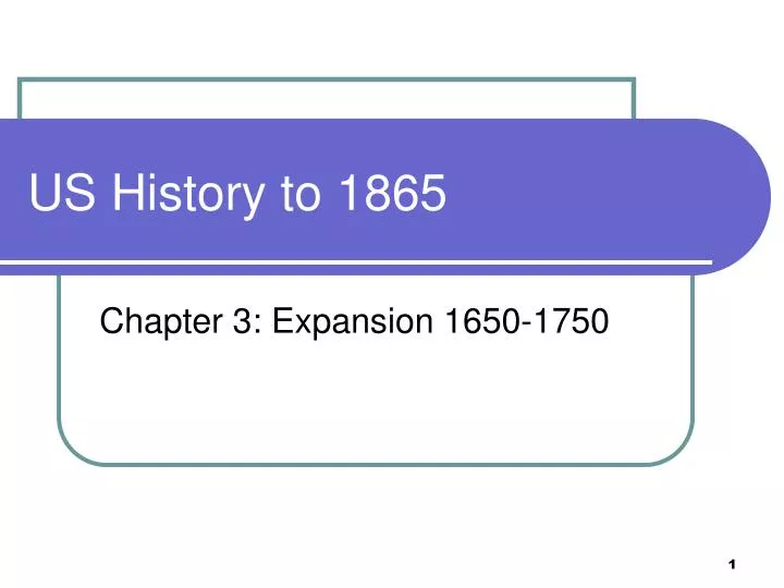 us history to 1865