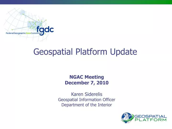 geospatial platform update