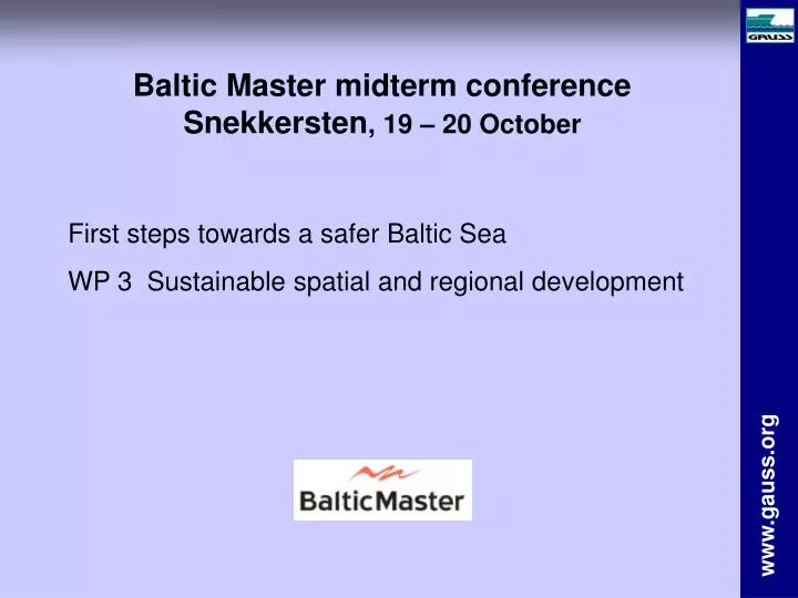 baltic master midterm conference snekkersten 19 20 october