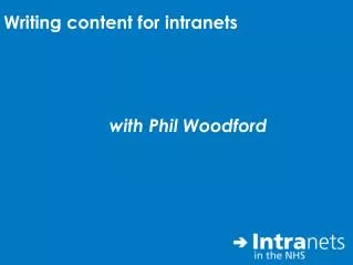 Writing content for intranets