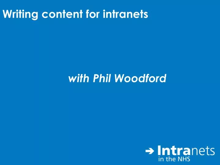 writing content for intranets