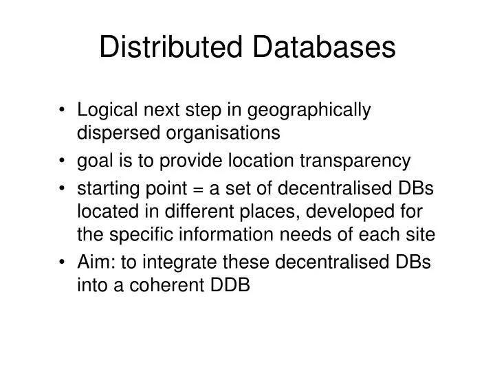 distributed databases