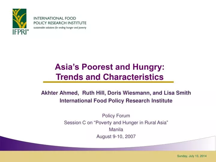 asia s poorest and hungry trends and characteristics